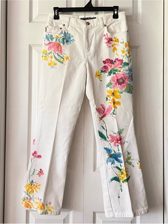 Lauren Ralph Lauren Denim - Lauren Ralph Lauren Floral Print Bootcut Jeans
